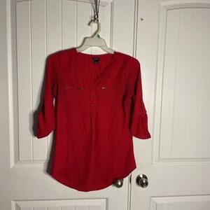 Rue 21 medium red sheer top